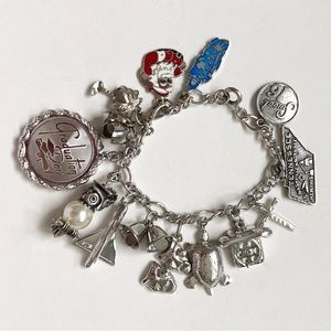 Vintage Sterling Silver 14 Charm Bracelet